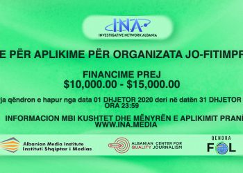 THIRRJE PER APLIKIME PËR ORGANIZATA JO-FITIMPRURËSE