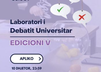 Thirrje për skuadra studentore debatuese pjesëmarrëse në kuadër të Edicionit të Pestë të Laboratorit të Debatit Universitar.